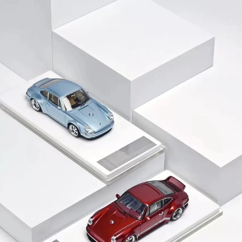 Фото Коллекционная модель автомобиля HEC Zincit Singer Coupe DLS Red Blue Limited Edition, масштаб 1:43, ультратонкий литой сплав, идеальный подарок №3