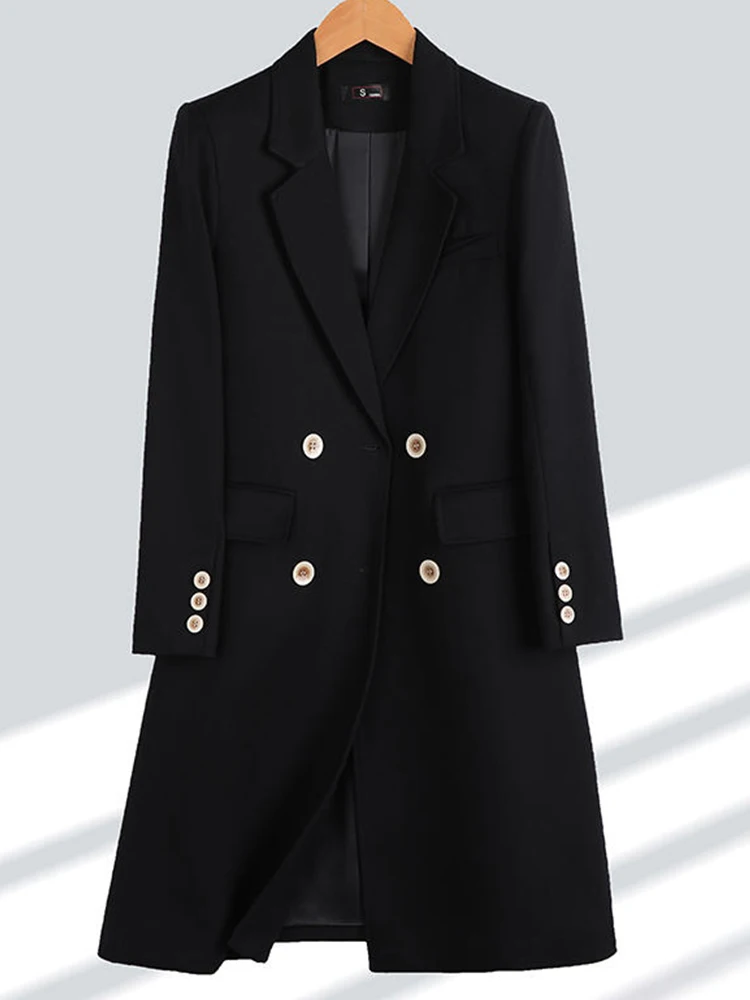 ClassicEuropean and American women's large lapel solid color slim fit women's suit coat Long Sleeve Top Blazer