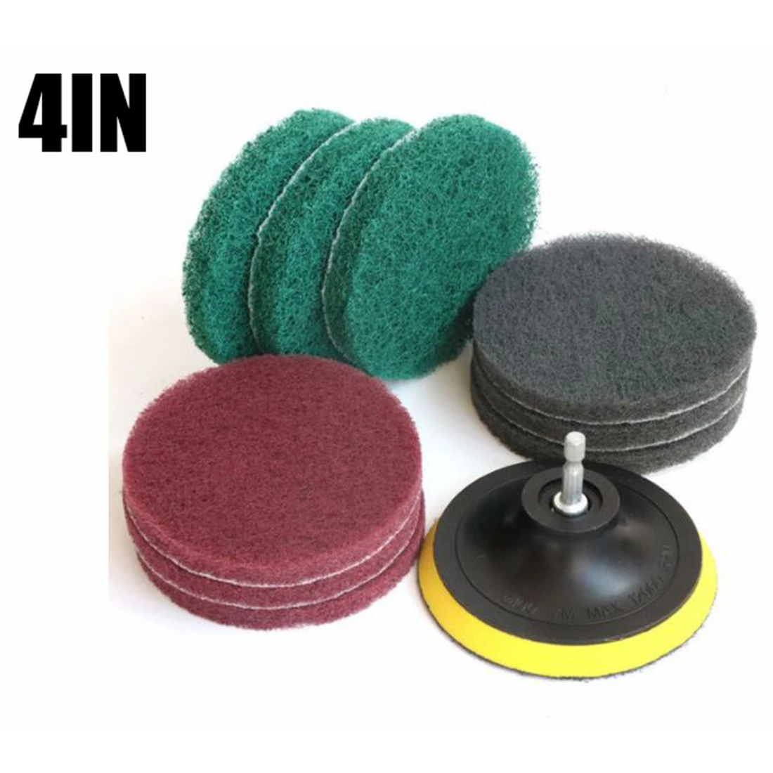 4/5inch Drill Power Brush Tile Scrubber Scouring Pads Cleaning Kit Household Cleaning Tool For Bathroom Floor Tub Polishing Pad