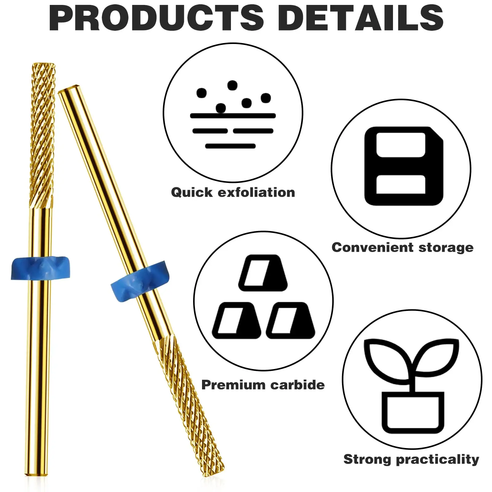 Сверло для ногтей профессиональное сверло удаления кутикулы 3/32 дюйма дрели