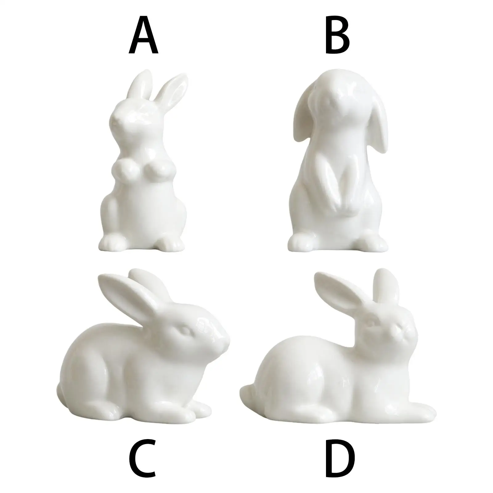 

Rabbit Statue Modern Art Easter Bunny Figurines for Office Patio Collection
