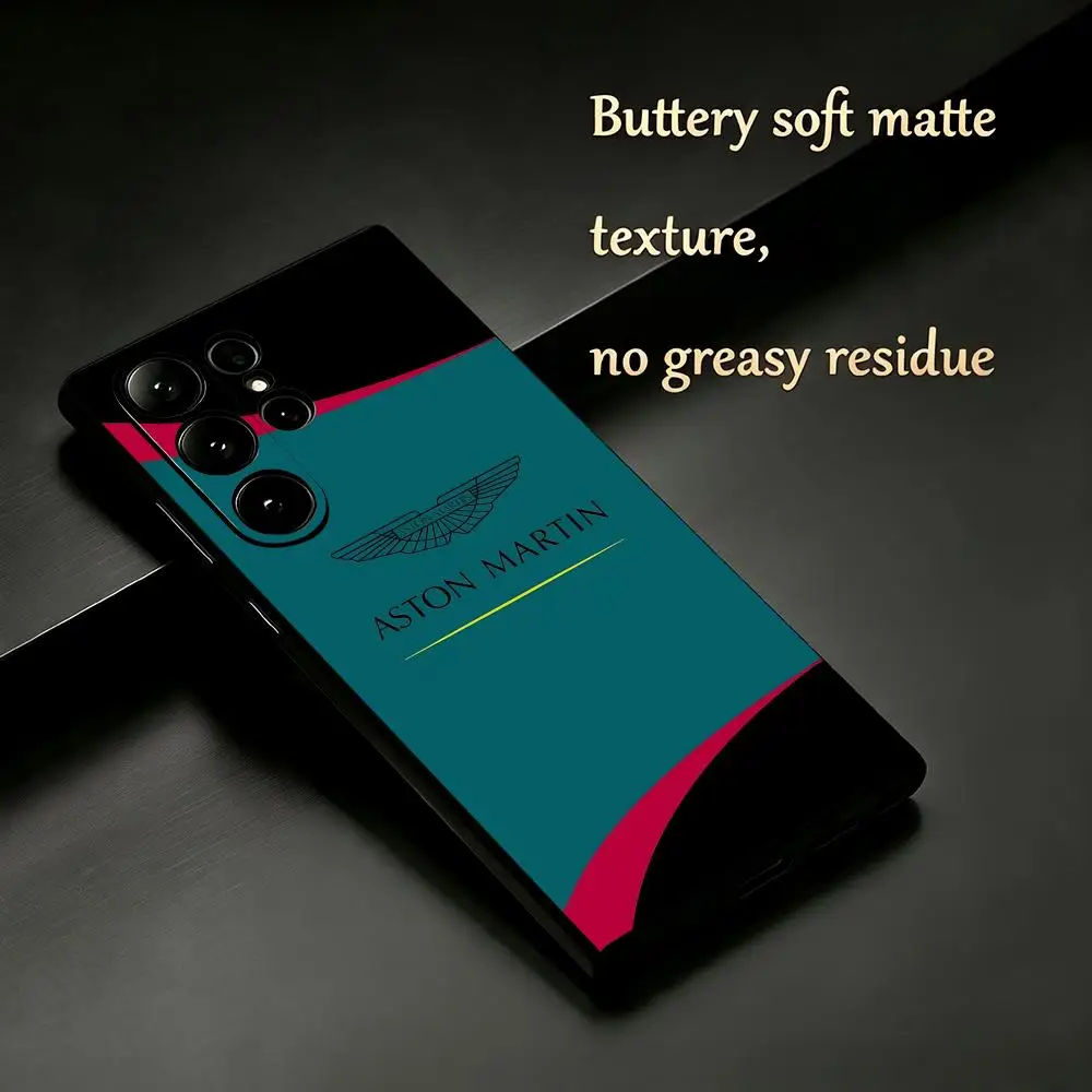 Фото Роскошный чехол для телефона A-Aston MartinEs для Samsung Galaxy S26 S25 S24 S23 S22 S21 Plus Ultra Fold, мягкий, черный. №3