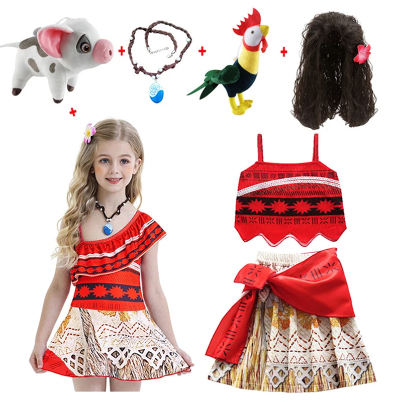 Детская одежда для девочек косплей платье принцессы Моана детский костюм ваяна