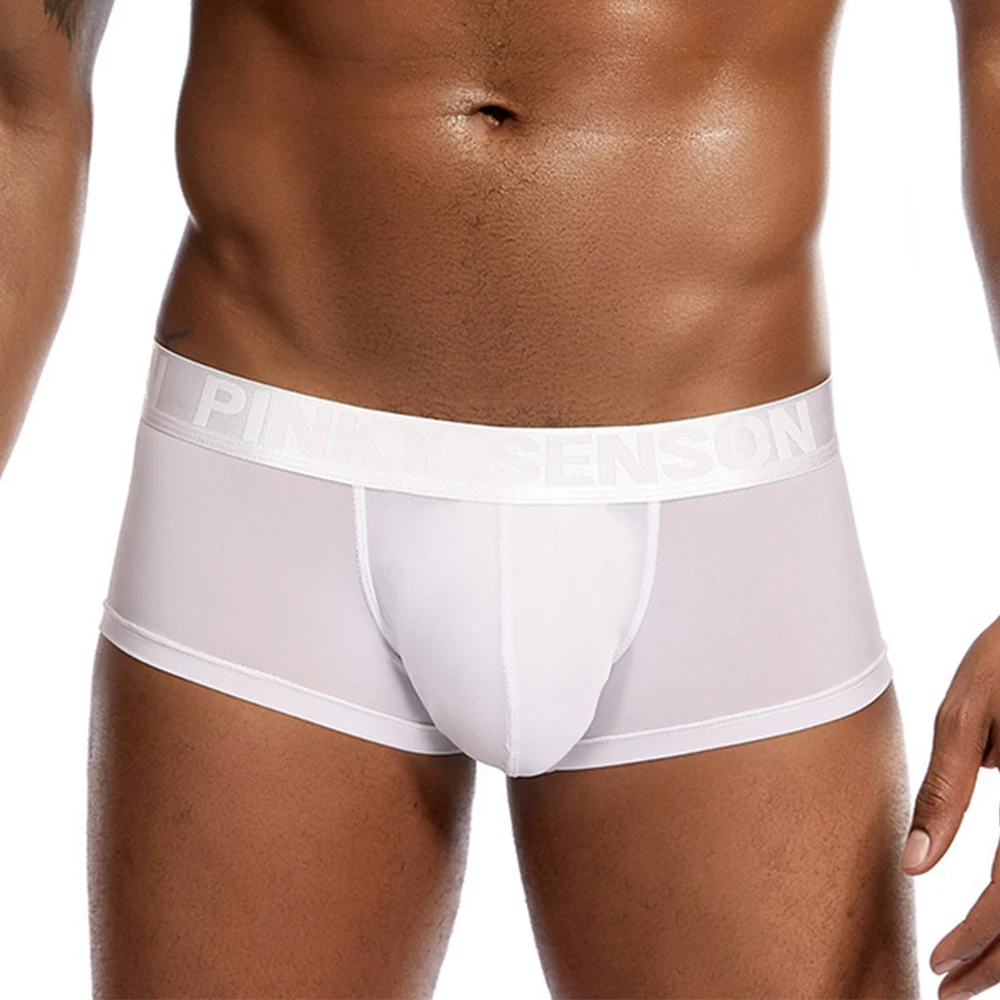

Brand Men Soft Boxer Trunks Modal Seamless Panties Man Bulge Pouch Underpants Mid Rise Boxer Briefs Breathable Underwear