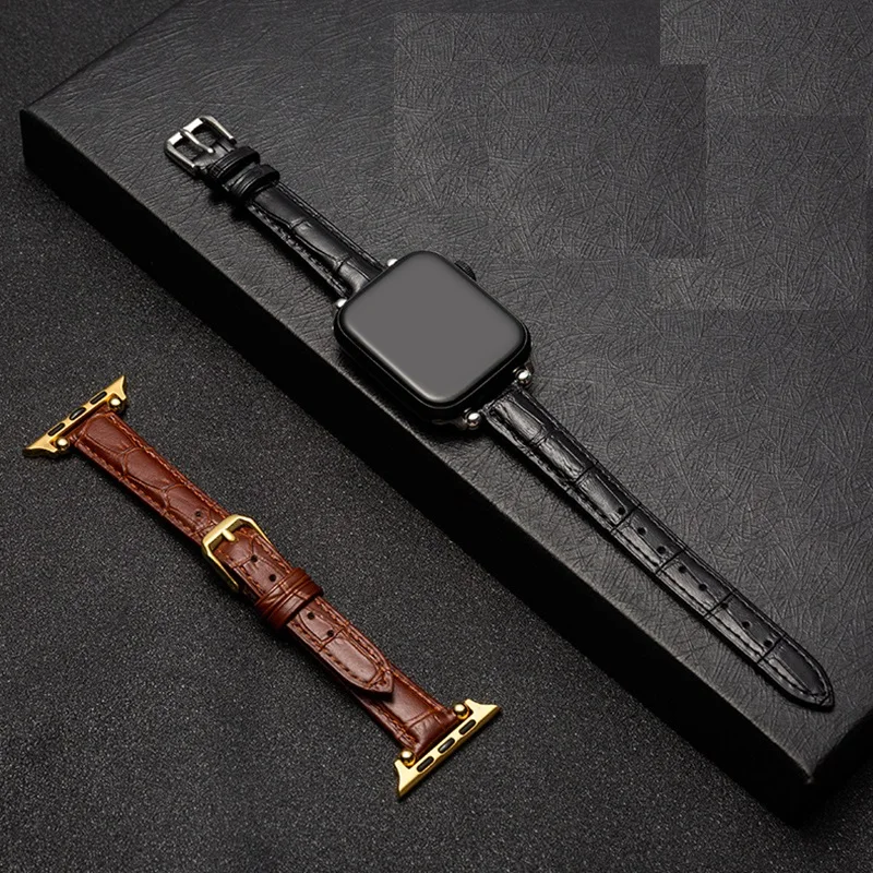 

Smart Watch Strap for Apple Watch Band 40mm 44mm 38mm 42mm Series SE 654321 Woman Leather Watch Band