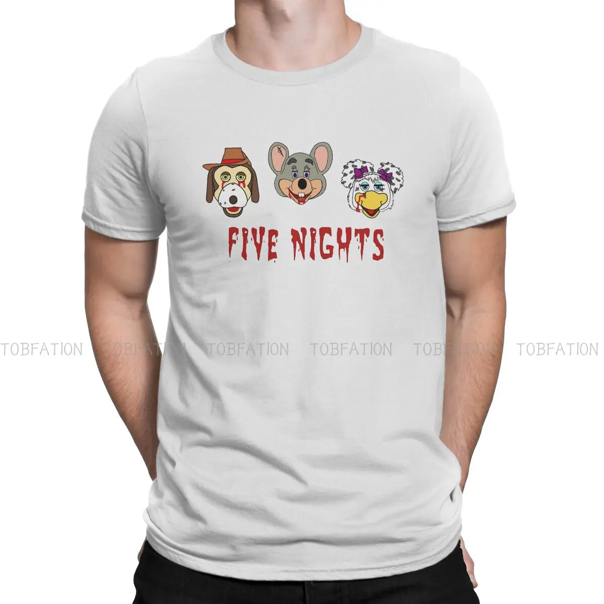 

Five Nights at Chucky's Unique TShirt Chuck E Cheese Dining Room Top Quality Hip Hop Gift Idea T Shirt Short Sleeve Hot Sale