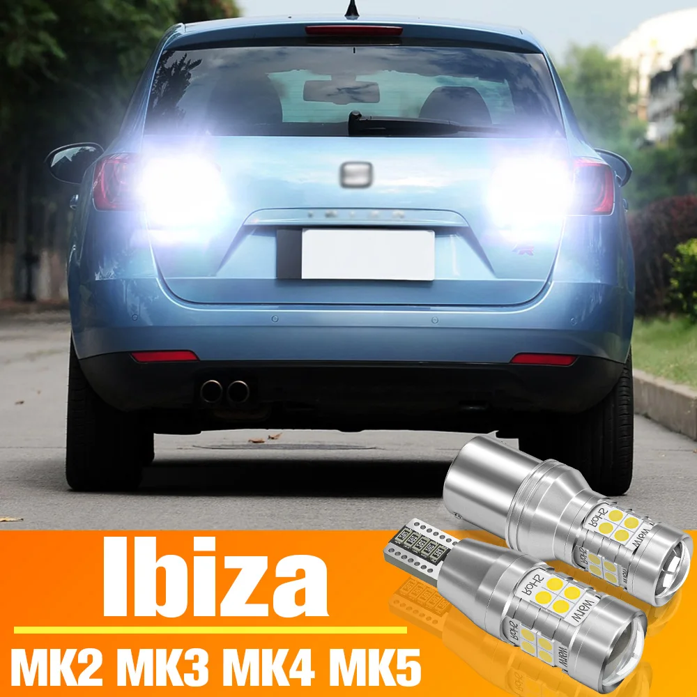 

2pcs LED Reverse Light Backup Bulb Accessories For Seat Ibiza 2 MK2 6K 3 MK3 6L 4 MK4 6J 6K 5 MK5 KJ 1993-2020 2009 2010 2016