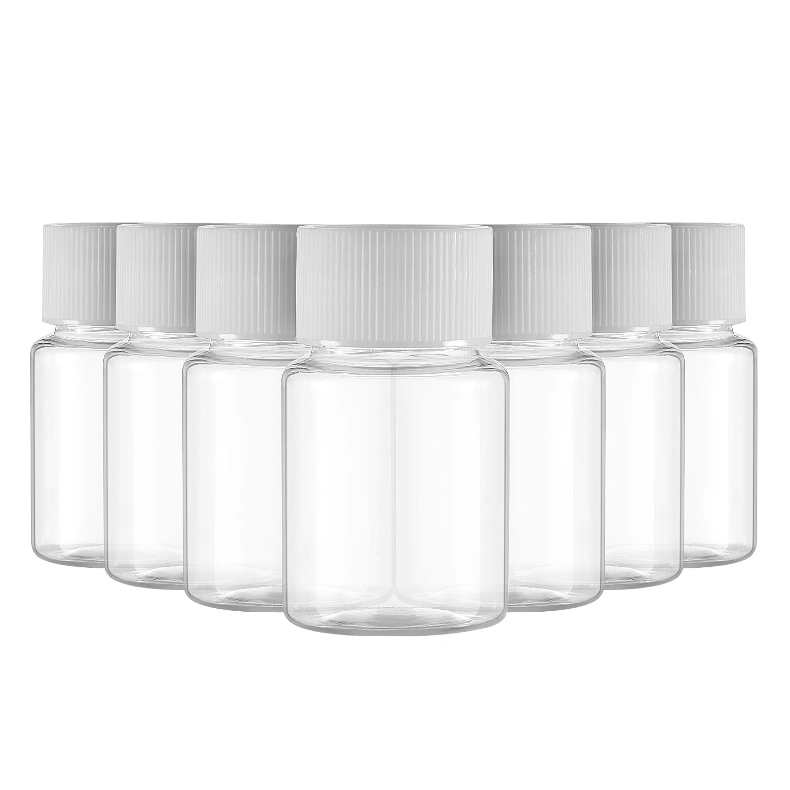 

10pcs Small Plastic Bottles Travel Portable Containers Sample Bottles Plastic Vials with Lids (30ML)
