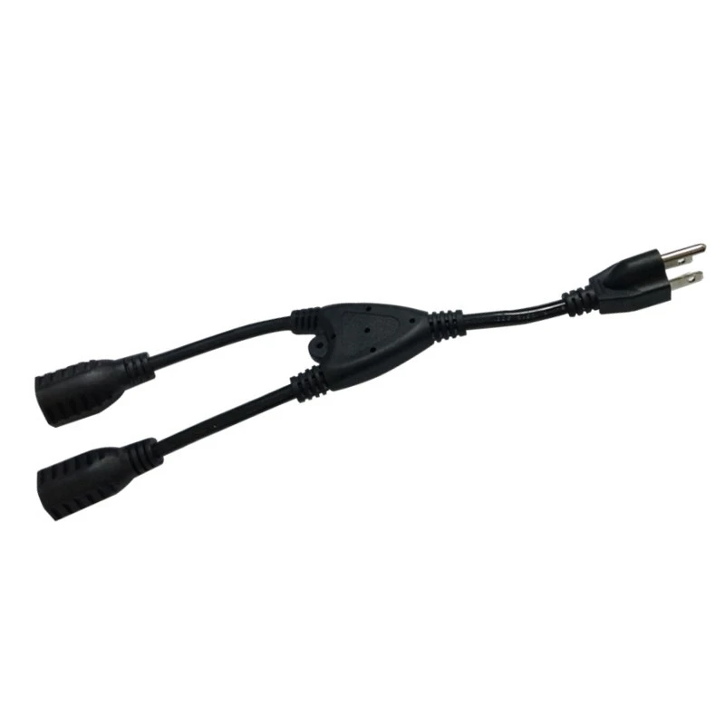 5-15P до 2X5-15R с американской на 2XUS Женский 3-контактный кабель питания вилкой
