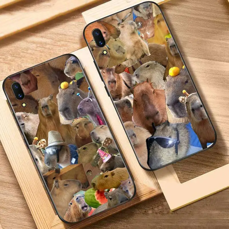 

Cute Capybara Phone Case For Oppo Reno Realme C3 6Pro Cover For vivo Y91C Y17 Y19 Funda Capa