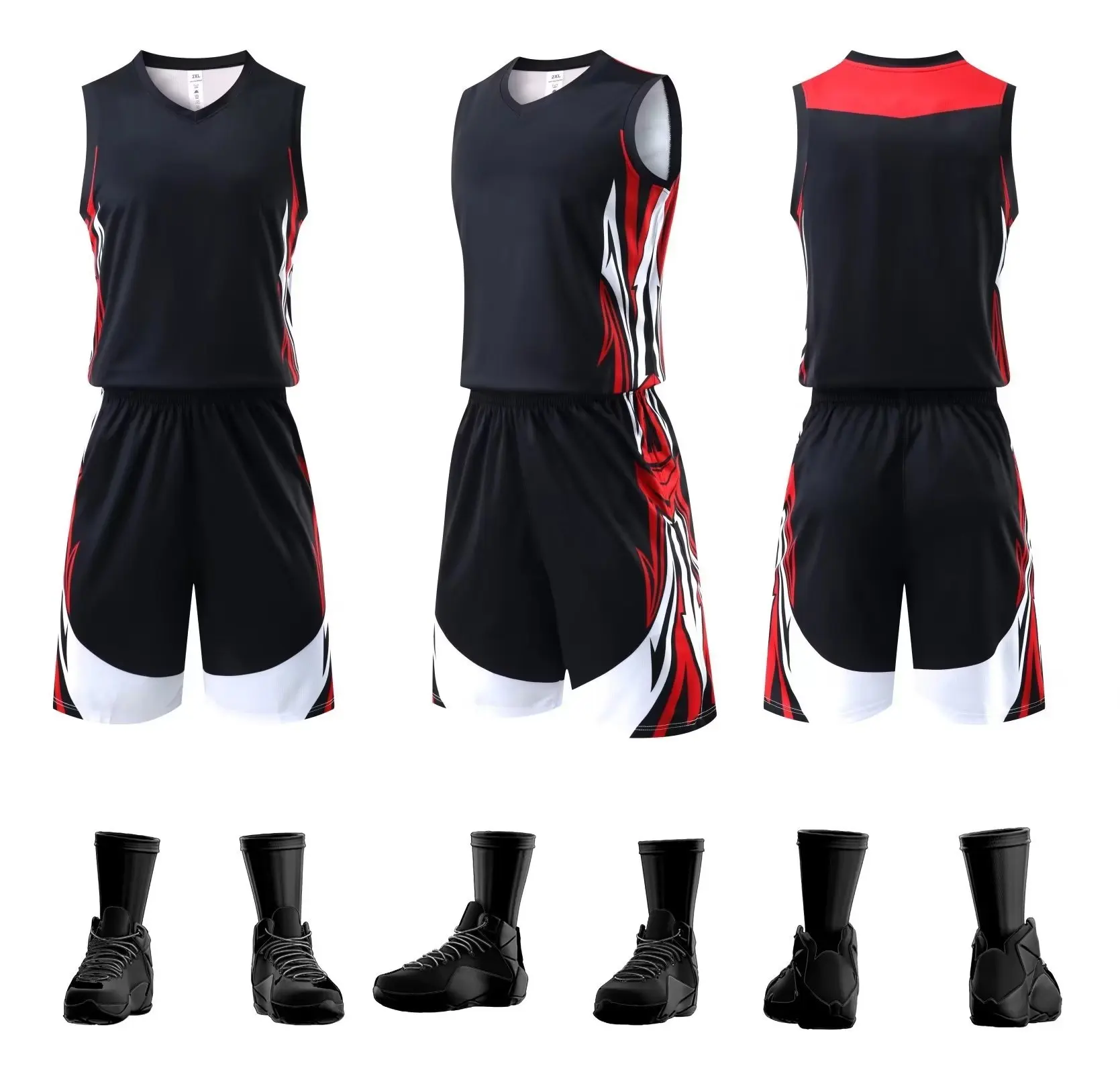 Top New 2022 23 Kids Basketball Jerseys Set Child girl Basketball jerseys Training NBA sampe James 6 dunk through the air jersey