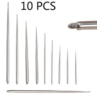10pcs g23 titanium piercing needles size 18g14g16g needle puncture rod external taper insertion thread pin stretch kit tool
