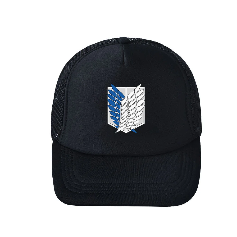 

Anime Attack on Titan Print HipHop Hat Cartoon Mesh Cap Outdoor Baseballcap Canvas Leisure Sunhat Adjustable Student Peaked Cap