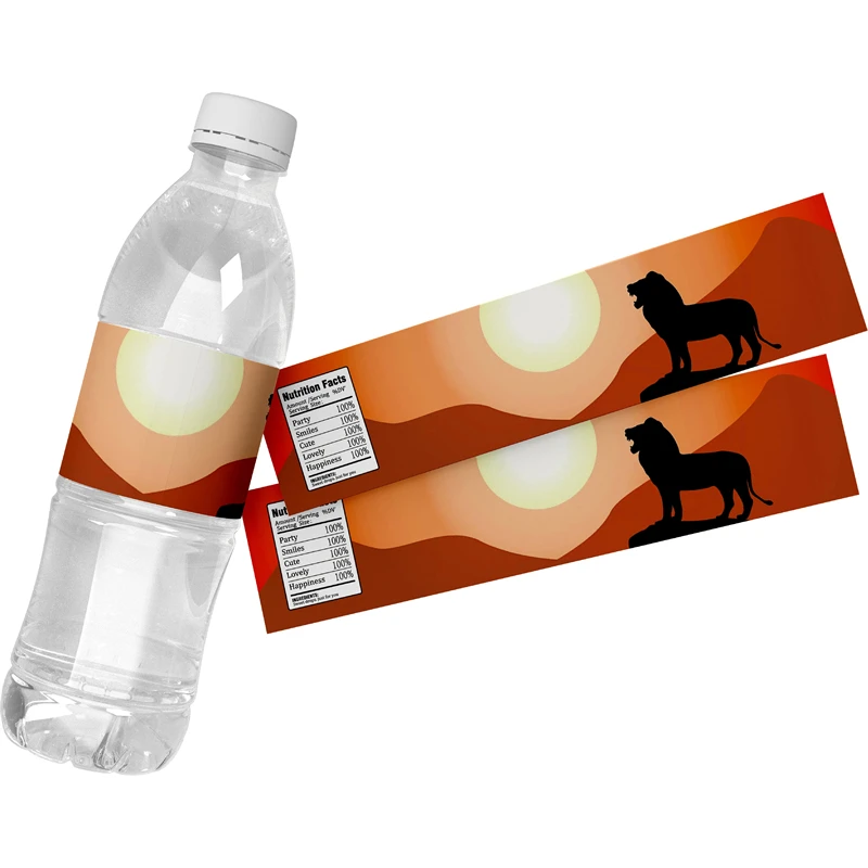 Наклейки на бутылки с водой Король Лев 24 шт.