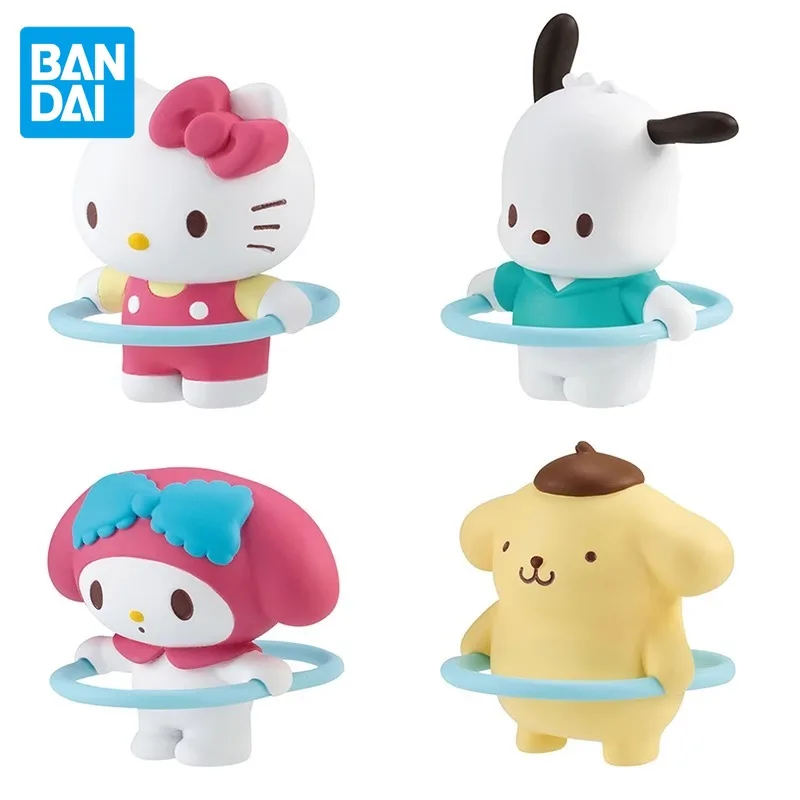 Bandai Gashapon оригинальный поворотный хула-обруч Аниме Фигурка Hello Kitty детские игрушки