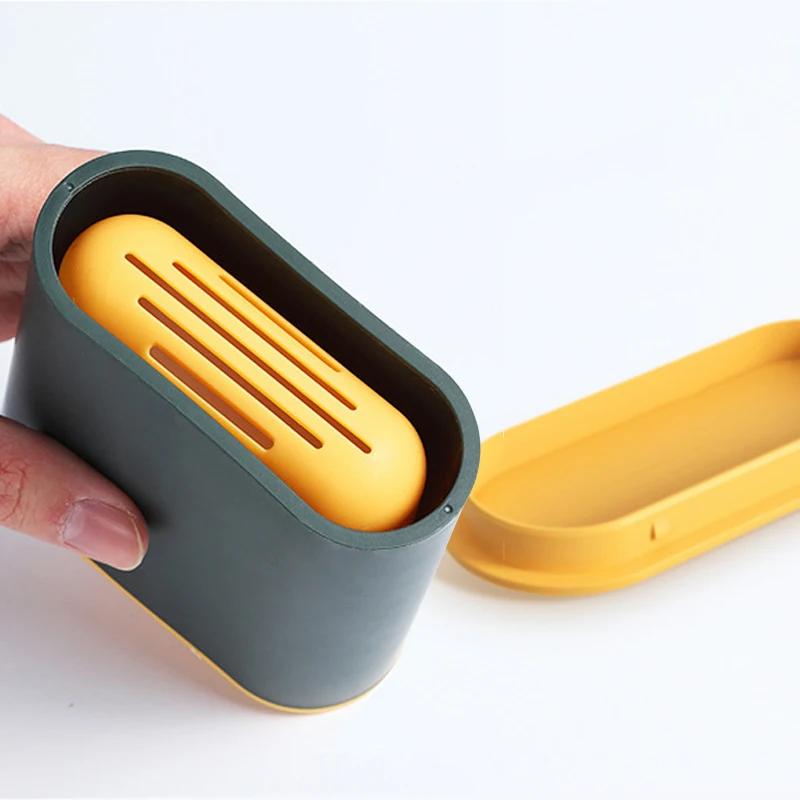 

Silicone toilet flat head soft brush with base, toilet brush with quick drying support kit, waterproof,