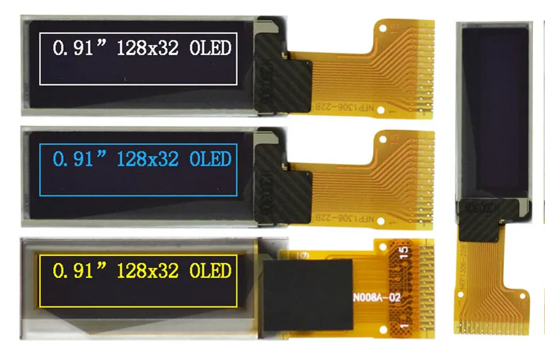 IPS 0 91 дюйма 15PIN SPI синий/желтый/белый COG OLED экран SSD1306 Драйвер IC 128*32 - купить по