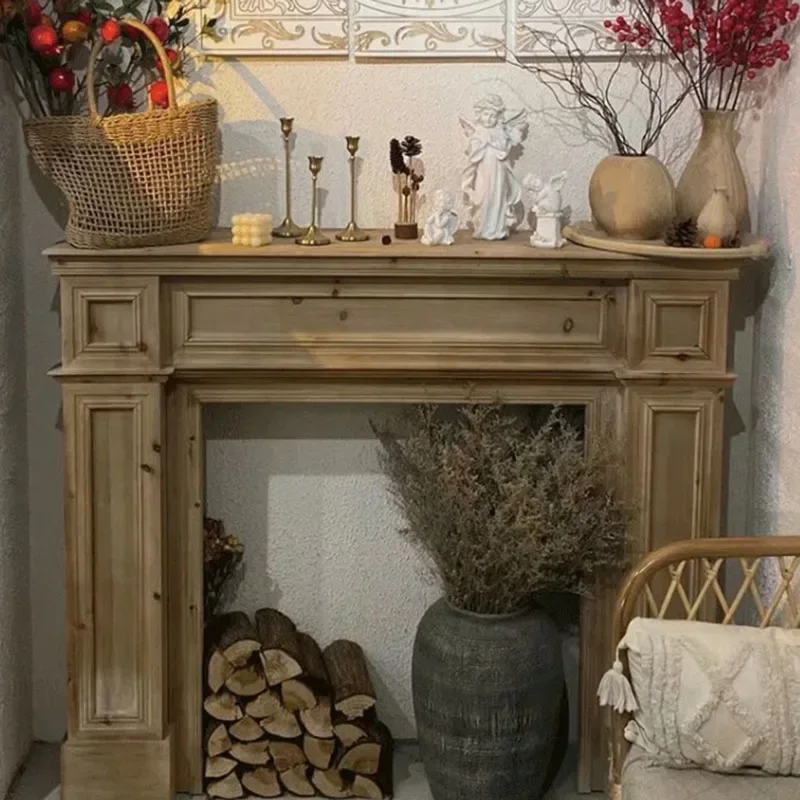 Винтажный шкаф для гостиной шкаф-контейнер дома из твердой древесины