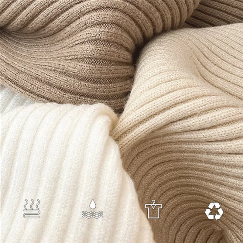 Женский пуловер с длинным рукавом и воротником-стойкой