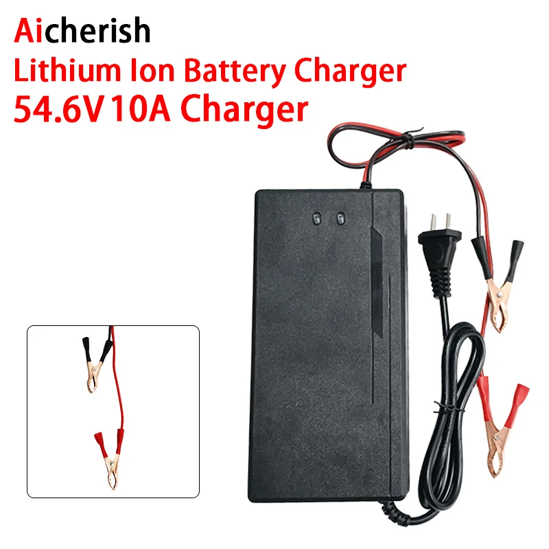 

Новинка Автомобильная литиевая батарея 48 В 54,6 в 10 а зарядное устройство Интеллектуальное Быстрое зарядное устройство с зажимным соедините...