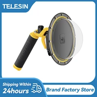 telesin dome port diving 30m waterproof case snorkeling for gopro hero 10 9 black for hero 8 7 6 camera trigger dome cover lens