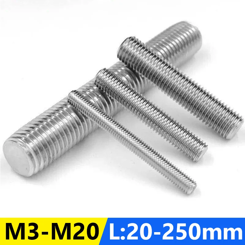 

M3 M4 M5 M6 M8 M10 M12 M14 M16 M20 304 нержавеющая сталь, полностью резьбовые стержни, винтовой стержень, проволока, полная резьба, стержень DIN975
