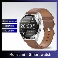 rollstimi for men bluetooth call business smartwatch 390390 hd screen smart watch watch fitness waterproof sports clock man new