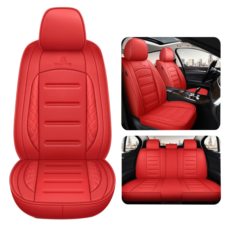 

Universal Leather Car Seat Covers For Porsche Cayenne 911 Boxster 718 Macan 944 Panamera Taycan Auto Carpets Covers Foot Mats Un