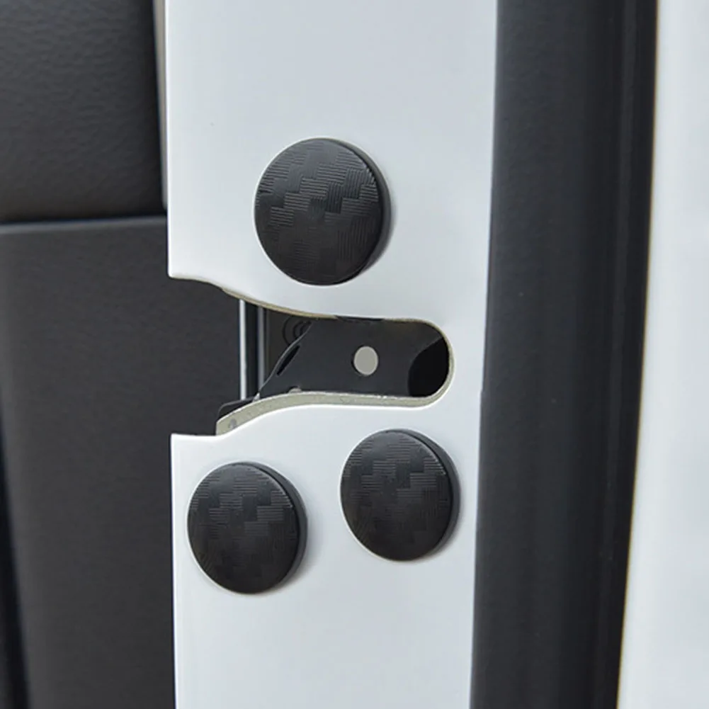 

New Practical Quality Screw Protector Door Protector Anti-Rust Cap Accessories Car Carbon Fiber Black Door Lock
