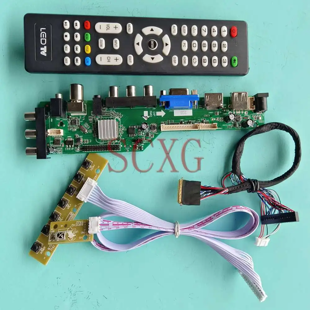 

For B140RW03 V1 LCD Controller Board DIY Kit Digital Signal DVB 40 Pin LVDS 14" LED Display USB AV VGA HDMI-Compatible 1600 900