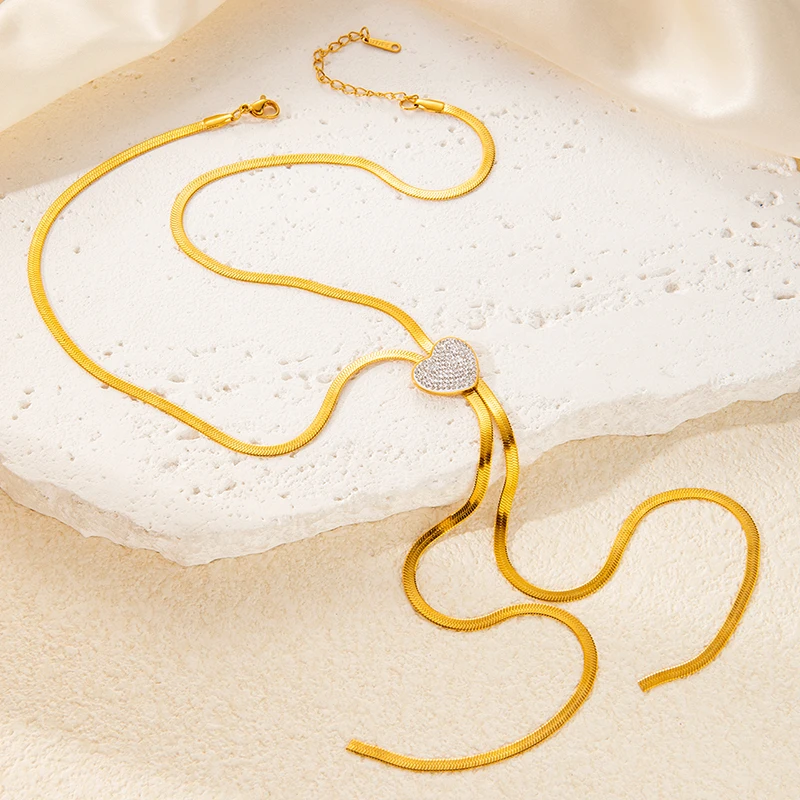 Женское Винтажное Ожерелье-цепочка В Форме Змеи ENSHIR Из Нержавеющей Стали 316L С