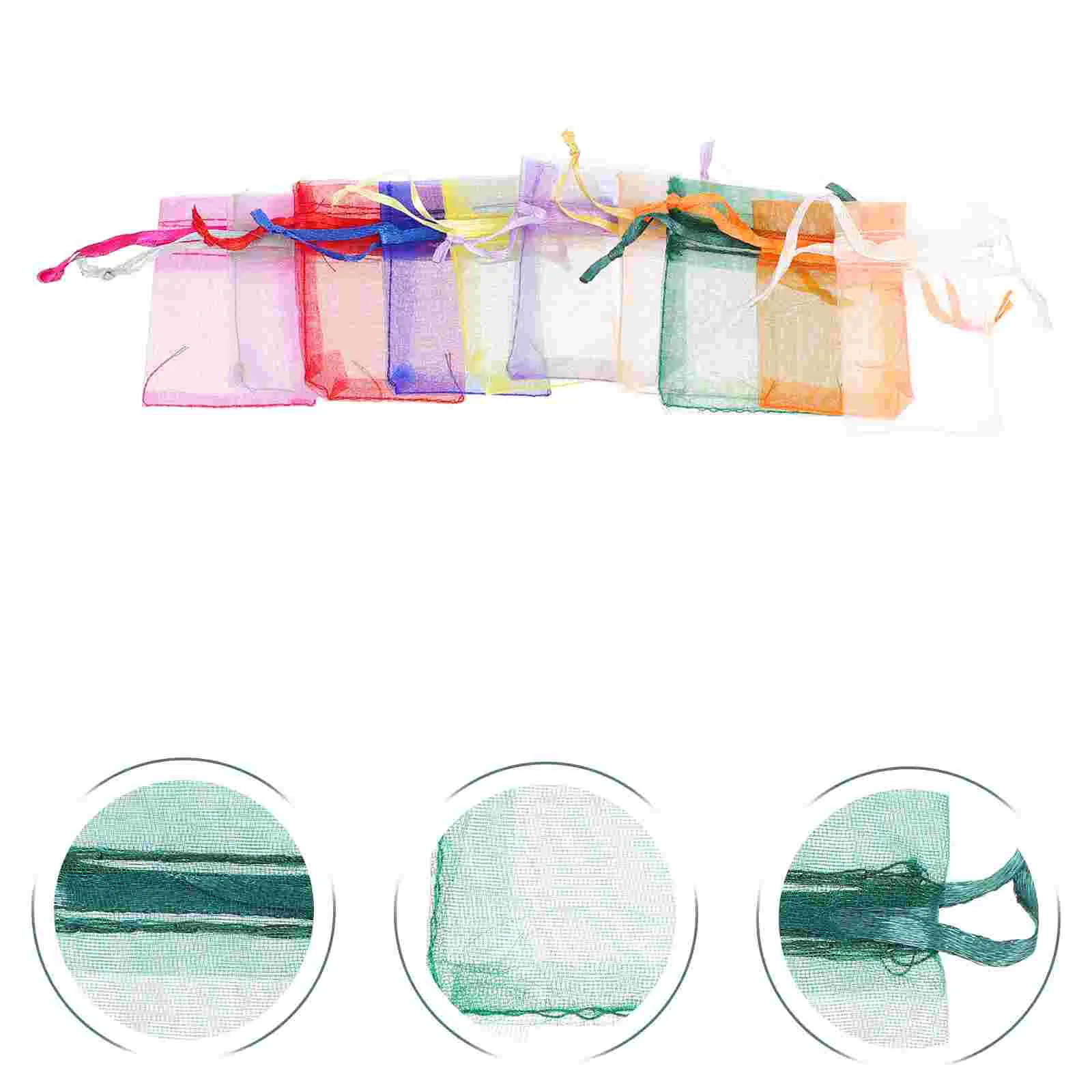 

Drawstring Gift Jewelry Pouch Organzapouches Favor Candy Meshwedding Storage Mini Gauze Sheer Sachet Christmas Packing