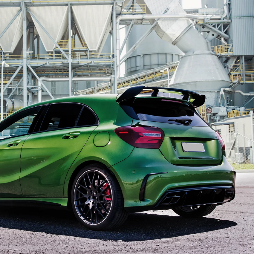 Для Mercedes Benz A-Class W176 AMG-Line A45 2013-2018 задний бампер спойлер боковые канавки сплиттер