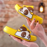 children cartoon solid panda cute slippers for girls non slip soft kids fashion flat 2022 summer girls house waterproof shoes