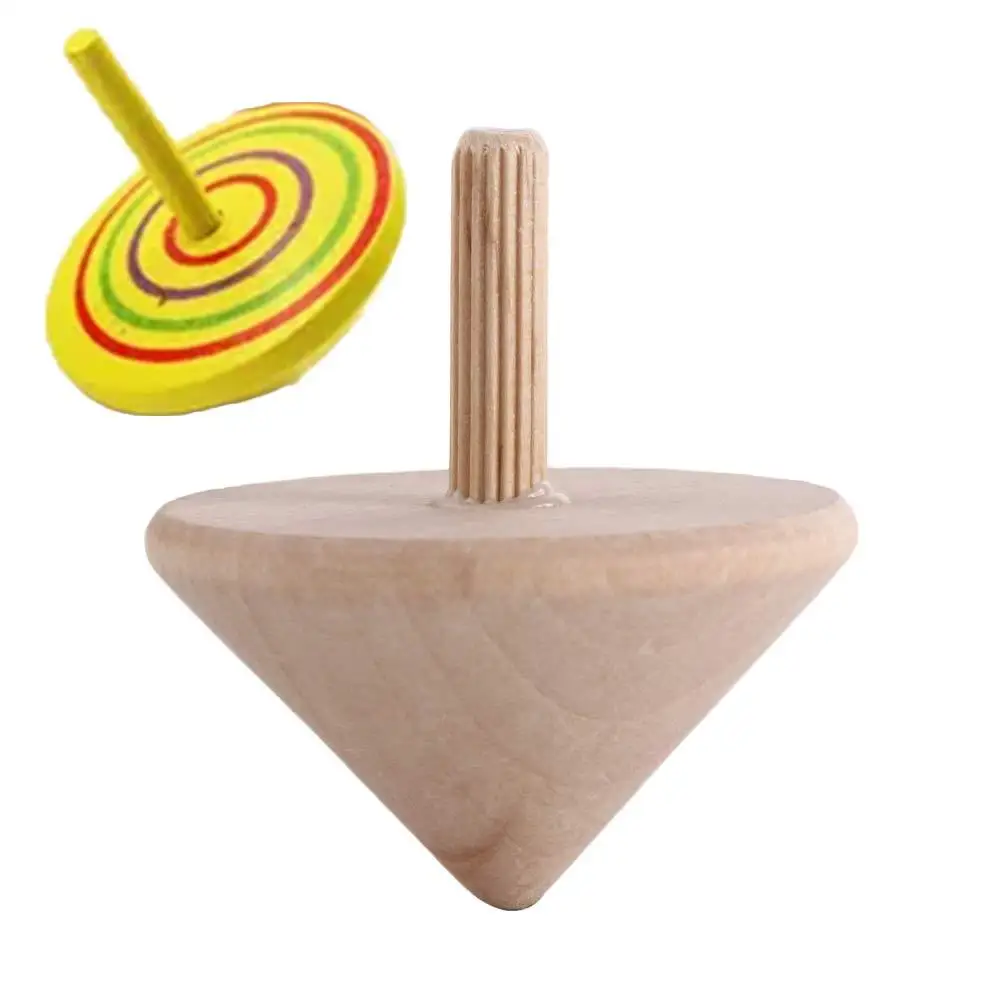 

Toy Desktop For Children Art Craft Spinning Top Wooden Rotate Gyro DIY Gyroscope Toys Wooden Spinning Tops Gyro Toys