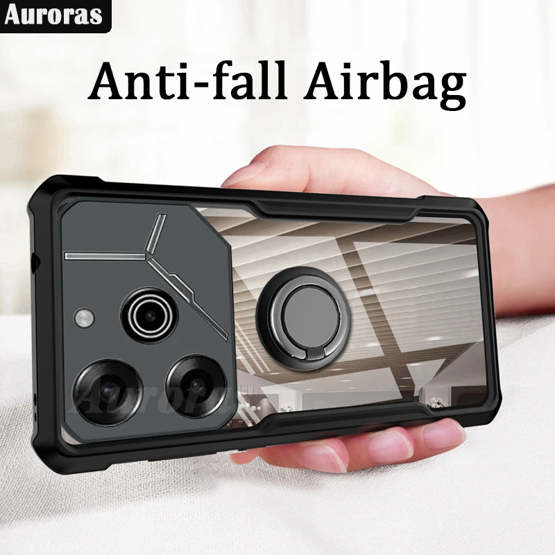 Auroras для Tecno Pova 6 Pro Чехол с магнитным кольцом прозрачная подушка безопасности