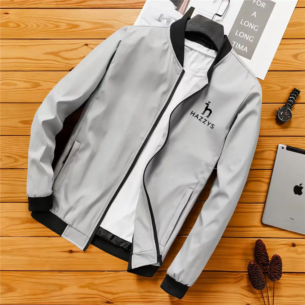 

Новинка 2023, Высококачественная Модная брендовая мужская куртка HAZZYS, повседневное пальто, Офисная Рабочая куртка, ежедневный шоппинг, Женская куртка