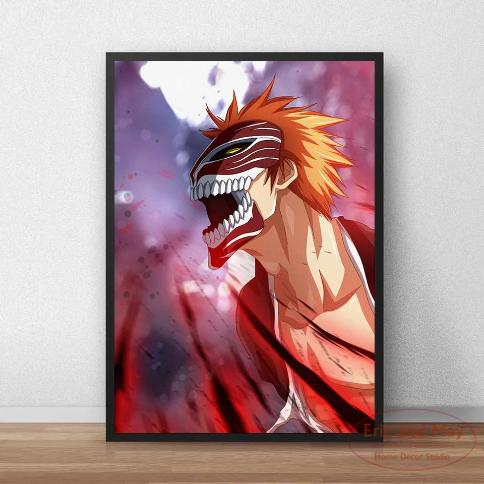 

Ho отбеливатель Kurosaki Ichigo Картина на холсте плакаты и принты на стену ВИНТАЖНЫЙ ПЛАКАТ декоративный домашний декор Quadro