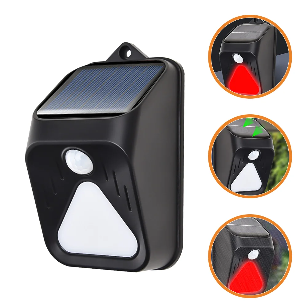 

Solar Warning Light Power Motion Sensor Alarm Anti- Systems LED Strobe Lights Car Lamp Flashing