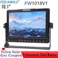 feelworld fw1018v1 professional fhd filed monitor 1920x1200 ips display 10 1 4k hdmi ypbpr video audio input for dslr cameras