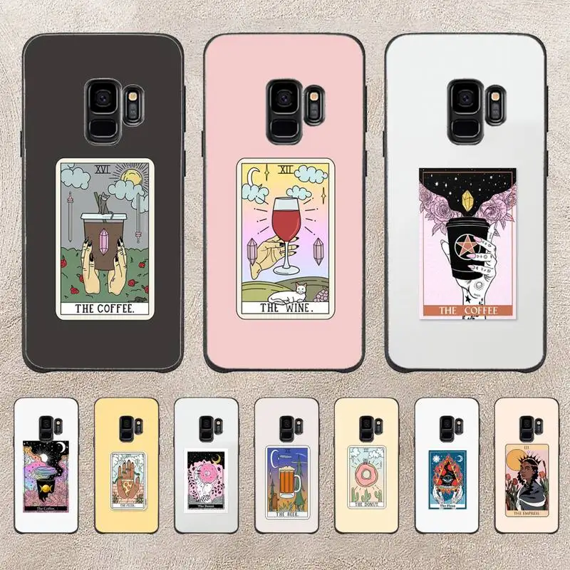 

Pizza Coffe Tarot Mystery Totem Phone Case For Samsung Galaxy J200 J2 Prime J2 Pro J6 2018 J250 J4 Plus J415 J5 Prime J7