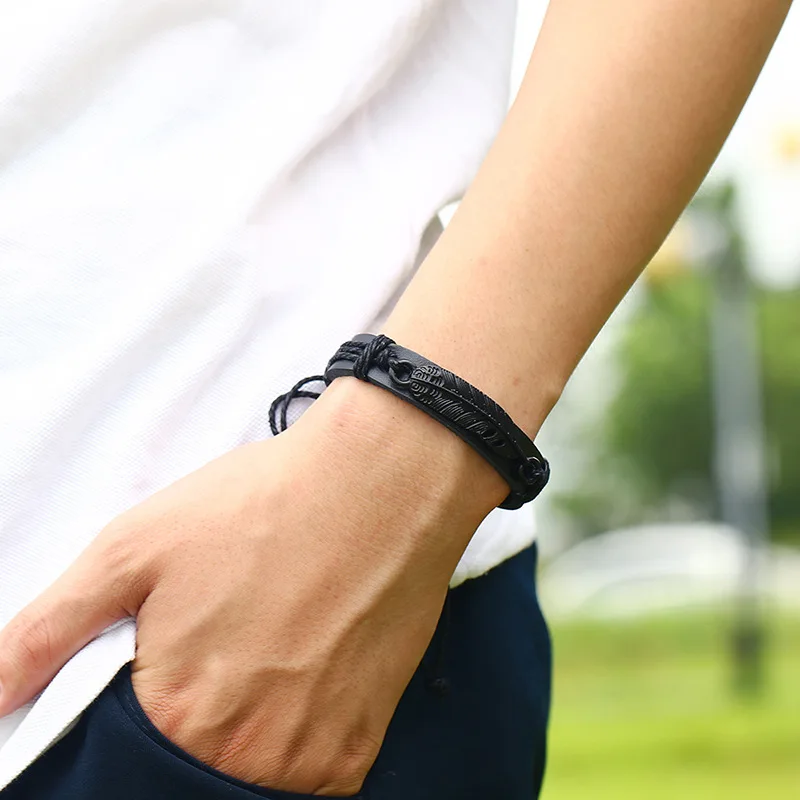 Браслет в стиле хип-хоп для мужчин и женщин кожаный браслет стимпанк скелет череп