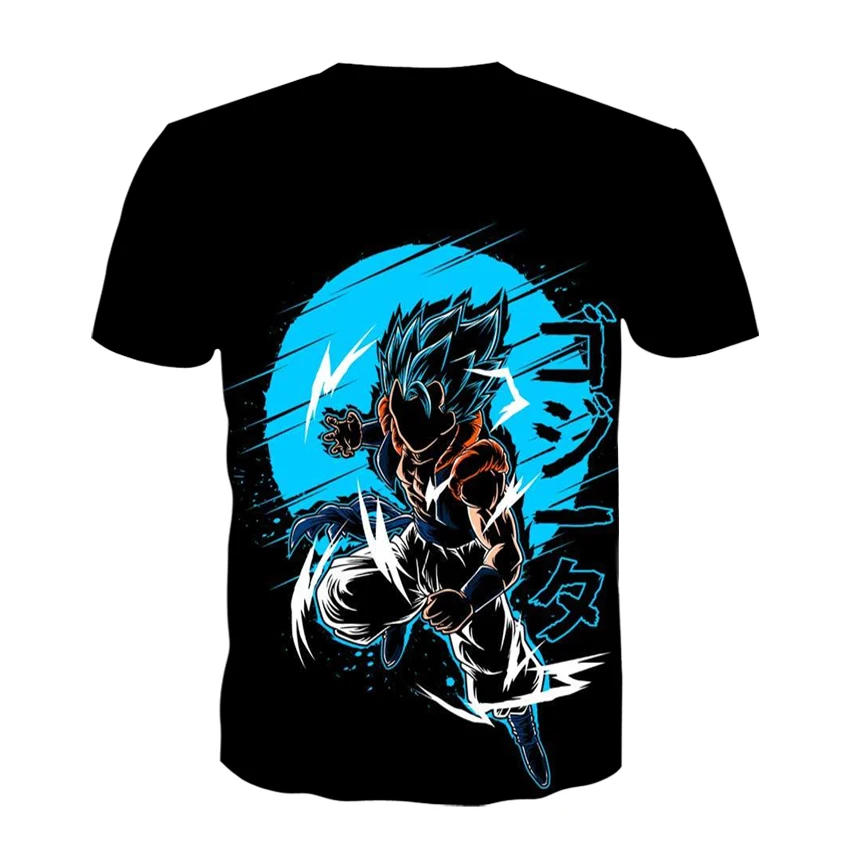 

Футболка мужская с круглым вырезом, модная рубашка с коротким рукавом, Топ в стиле Харадзюку, с рисунком аниме Dragon Ball Z, модная одежда для мальчиков, черный цвет, 3d-рубашка