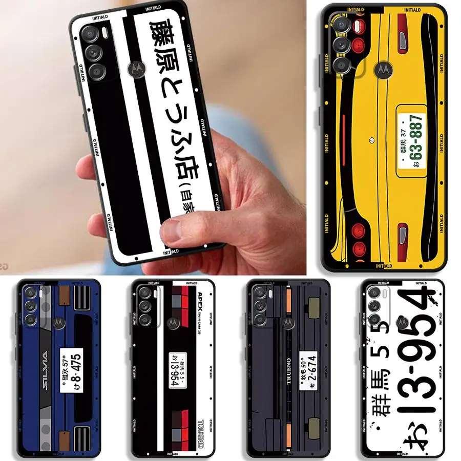 Автомобильный чехол для телефона с изображением аниме инициала D Motorola Moto G30 G50 G51