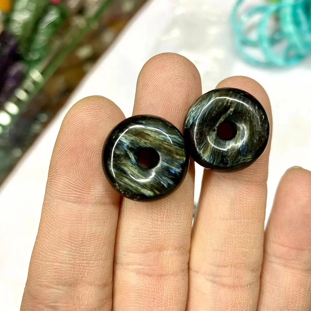 Астрофилллит горненде Arfvedsonite Glaucophane каменные бусины ожерелье подвеска натуральный драгоценный камень ювелирные изделия для подарка Бесплатная доставка