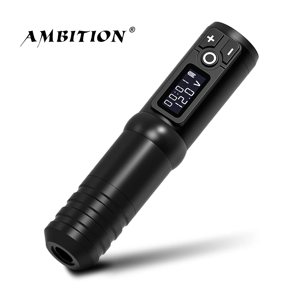 Ambition Flash wireless Tattoo pen machine 1950mAh Lithium Battery Power Supply LED Digital for body art