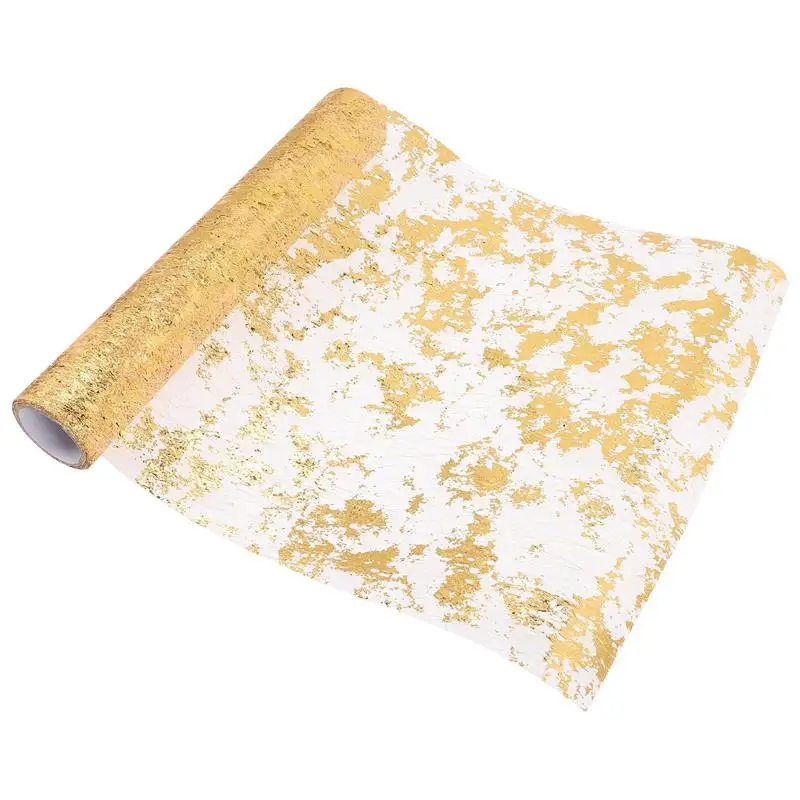 

5 Rolls Table Runner Runners Gold Sequin Glitter Metallic Mesh Centerpieces Long Wedding Party Vintage Kitchen Tablecloth