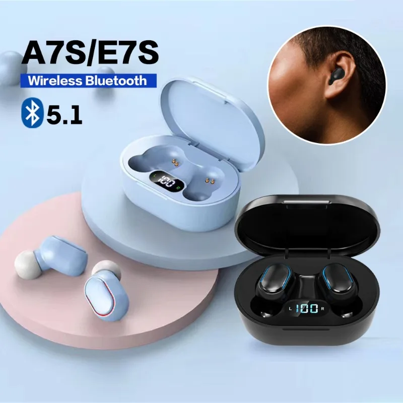 Erilles TWS E7S Bluetooth 5.2 Беспроводные наушники с микрофоном шумоподавлением для Xiaomi и