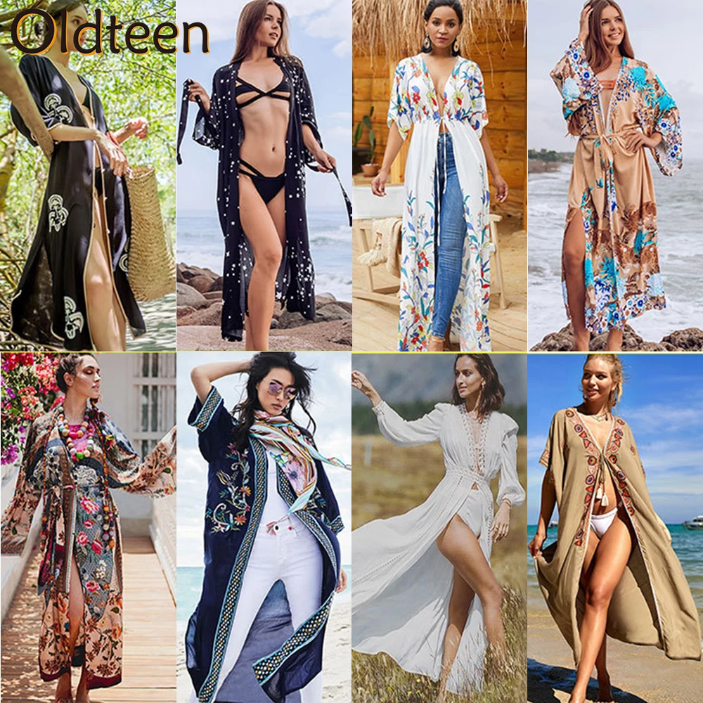 

2022 Sexy Bikini Cover-ups Fashion Tunic Cusual Summer Beach Dress Elegant Women Plus Size Beach Wear Swim Suit Cover Ups