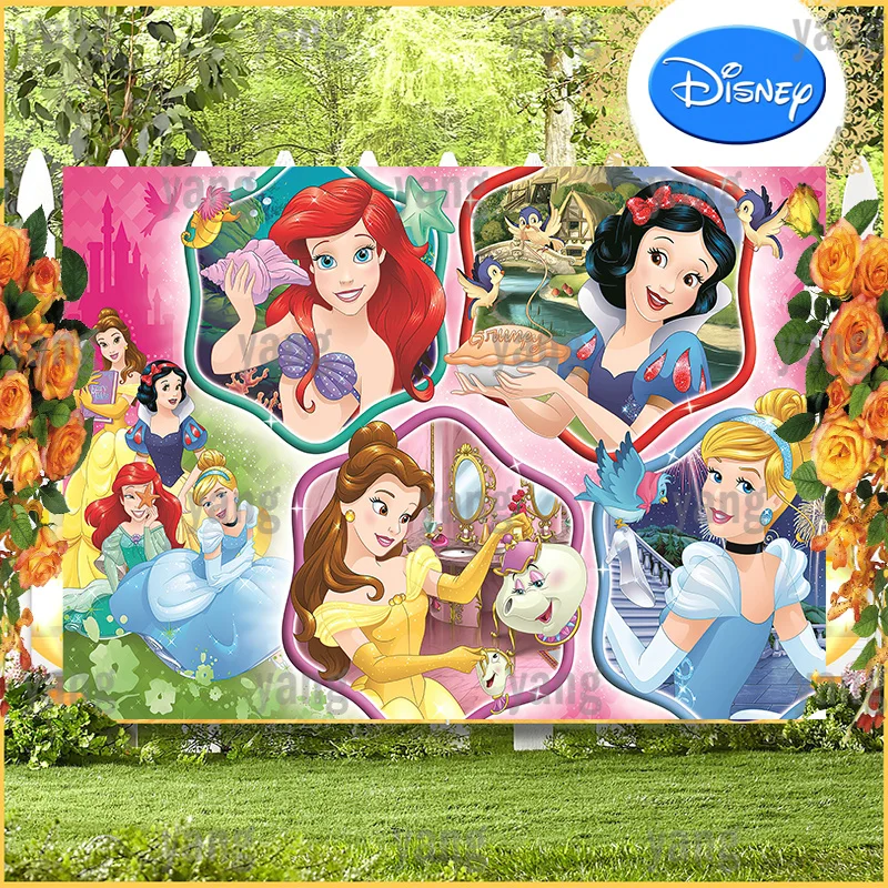 Disney Princess Sleeping Beauty Customized Round Backdrops Curtain Photobooth Wedding Birthday Party Wall Decorations Background